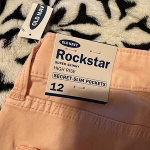 Old Navy Peach High Rise Rockstar Jeans